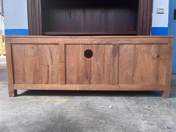 Credenza/Mobile TV in Legno Massello con Cassetti