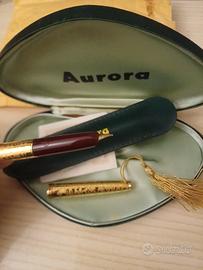 penna aurora stilografica oro massiccio 14kt