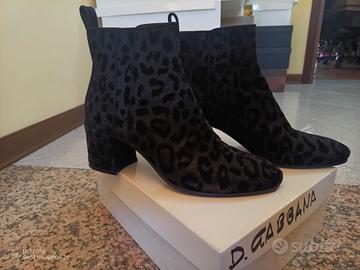 Dolce & Gabbana Stivaletti Leopard Glitter Tg 38