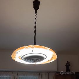 Lampadario da cucina vintage a neon con saliscendi