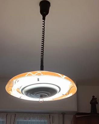 Lampadario da cucina vintage a neon con saliscendi