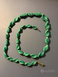 Collana con pepite turchese veneziano vintage