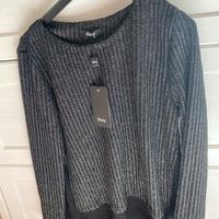 Maglietta nera e argento