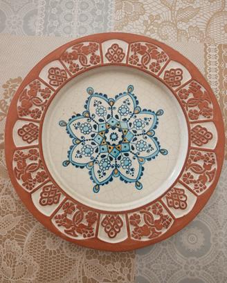 Piatto decorativo ceramica siciliana