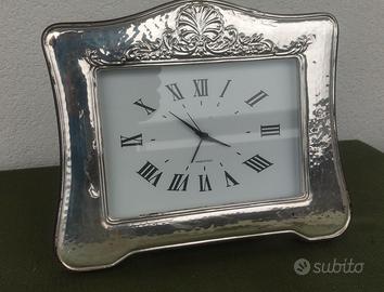 Orologio da tavolo cornice Silver Made in Italy