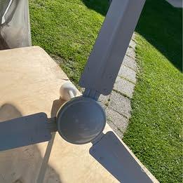 1 Ventilatore da soffitto in metallo bianco SEPHIR