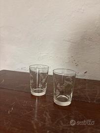 Set 2 Bicchieri Vintage Incisi con Motivo a Ramage
