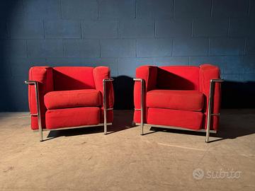 coppia Poltrone LC2 Italtrade design Modernariato 