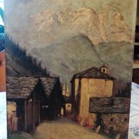 Olio su tavola Riva Valdobbia pittore Moscardini 