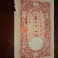 Banconota cinquecento lire