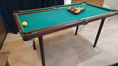 mini biliardo con stecche e palline
