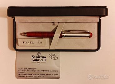 Penna Nazareno Gabrielli - legno e argento