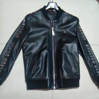 bomber pelle Philipp Plein uomo nero taglia M 