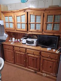 credenza rustica in legno di pino massello