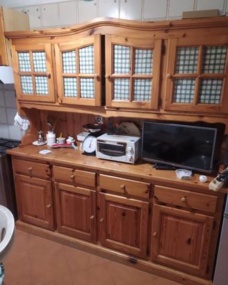credenza rustica in legno di pino massello