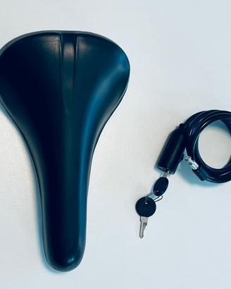 Sella + Lucchetto Antifurto per bici
