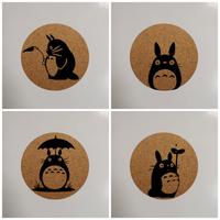 Set 4 sottobicchieri sughero Totoro 