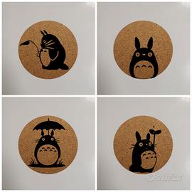 Set 4 sottobicchieri sughero Totoro 