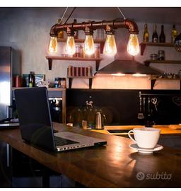 Lampadario tubo industriale