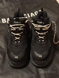 TRIPLE S CLEAR SOLE DA UOMO IN NERO