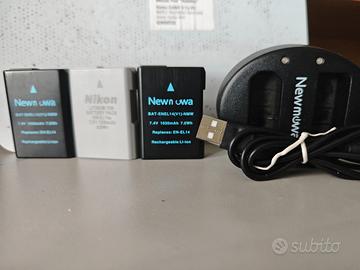 Nikon en-el14a con caricabatterie usb