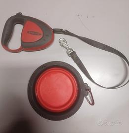 guinzaglio con ciotola per cani