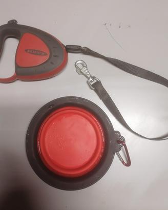 guinzaglio con ciotola per cani