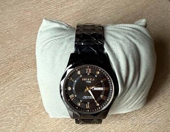 Orologio da polso Nibosi quadrante in acciaio nero