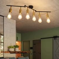 CBJKTX Lampadario Vintage - Faretto Dorato Rotante