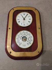 Orologio-barometro da parete vintage