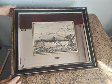 Quadro con Laminato in rilievo Argento 925