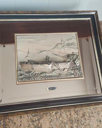 Quadro con Laminato in rilievo Argento 925
