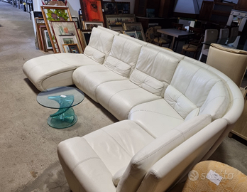 Divano In Pelle Primo Fiore Usato 480