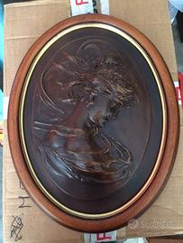 Quadro Ovale con cornice in legno