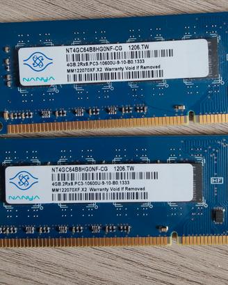 RAM 4GB 2Rx8 PC3-10600U