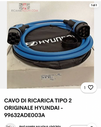 CAVO DI RICARICA TIPO 2 ORIGINALE HYUNDAI - 99632A
