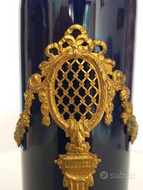 Antico vaso porcellana e bronzo Paul Milet Sévres
