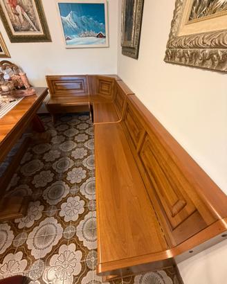 Granda panca contenitore in legno