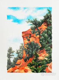 QUADRO A OLIO – ROCCE ROSSE