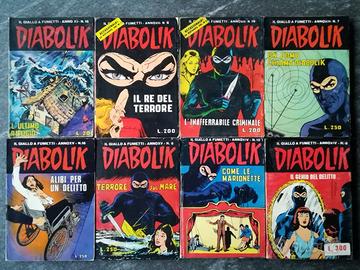 Lotto 8 DIABOLIK originali anno XI XII XIII XIV XV