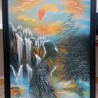 Quadro lupo e indiano