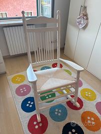 Sedia a dondolo in legno
