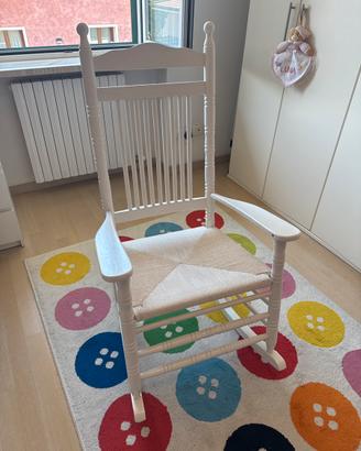 Sedia a dondolo in legno