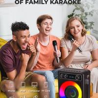 Karaoke professionale Bluetooth 2 microfoni party