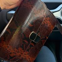 Sézane Milo classic borsa marrone pitone