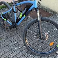 bici elettrica decathlon celeste
