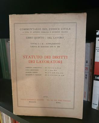 Comm. Scialoja-Branca -Statuto dei Lavoratori 1972