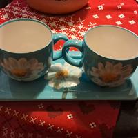 tazze in ceramica colorate