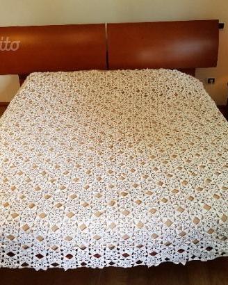 Coperta in cotone, lavorazione uncinetto
