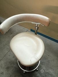 Sedia girevole da studio dentistico vintage 
